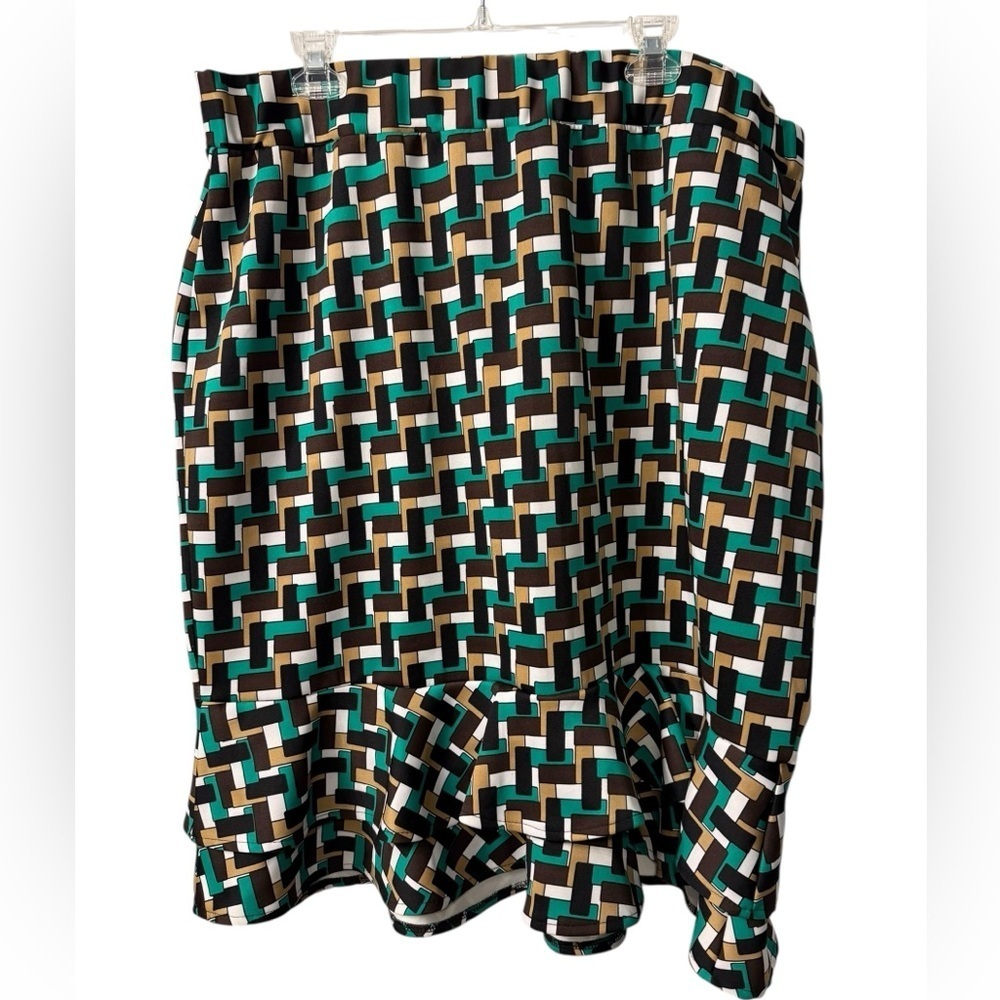 Women’s Ashley Stewart skirt with ruffles with elastic waistband NWOT Size 26/28